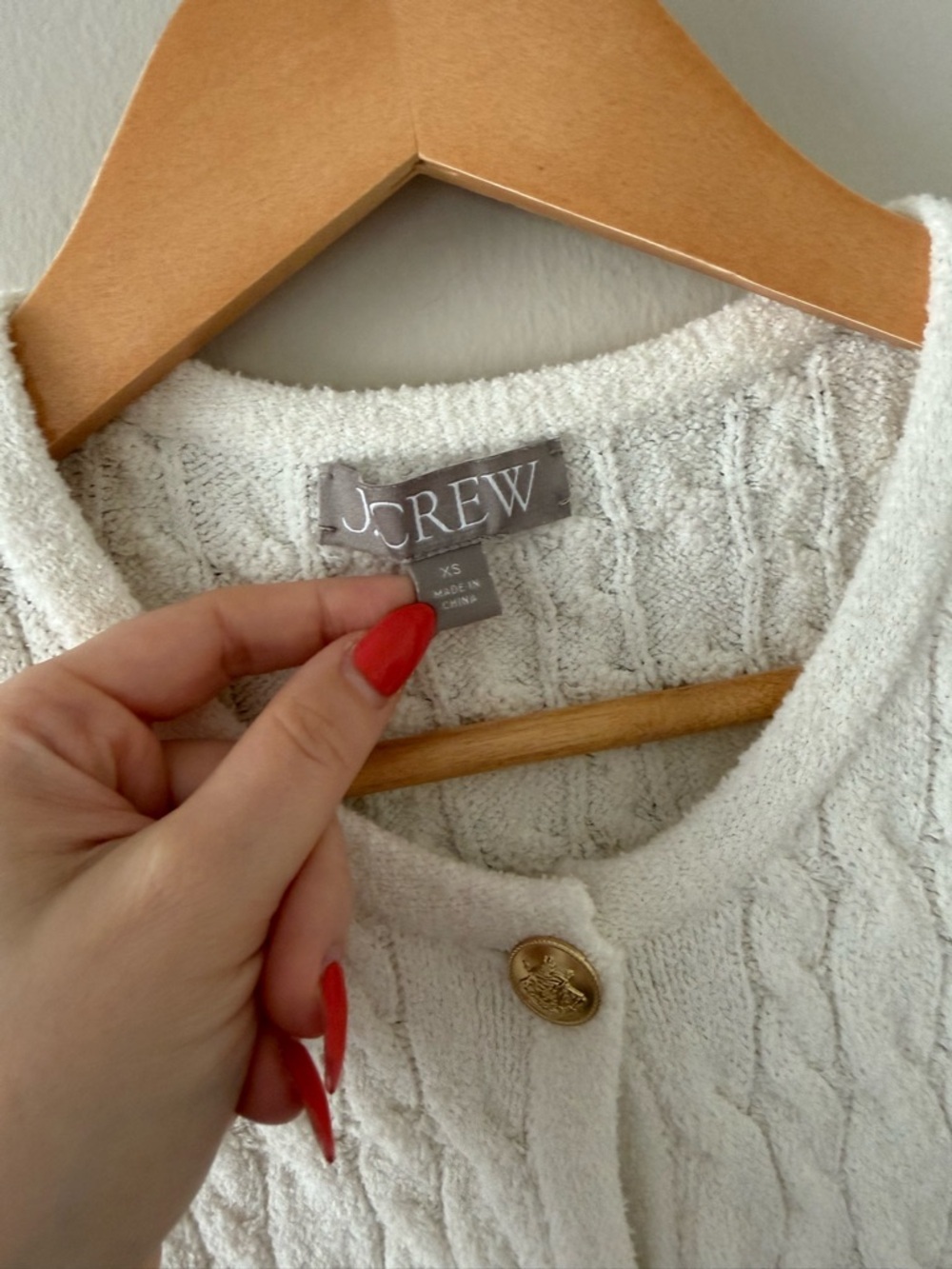 J. Crew - Odette Cable-knit Sweater Lady Jacket in Cotton-blend Bouclé - Ivory - Picture 6 of 13